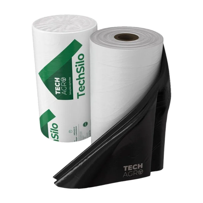 Lona Plástica Techsilo Preta/branca 12x50m 90kg Techagro 200 Micras