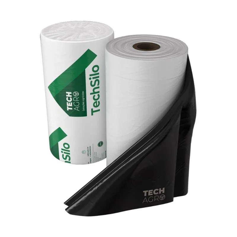 Lona Plástica Techsilo Preta/branca | Techagro 150 Micra 50kg - 8 Embalagens Com 50m