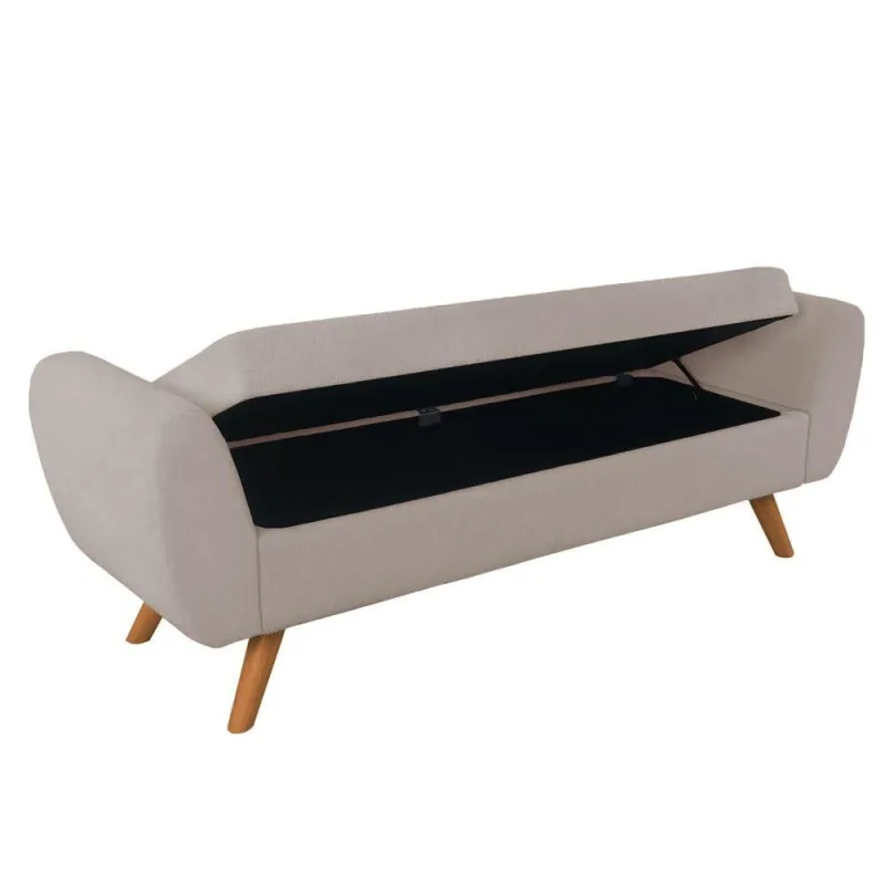 Recamier Bau Italia 1,20m Suede Bege - Inova Decor - OUTRAS - Colchões