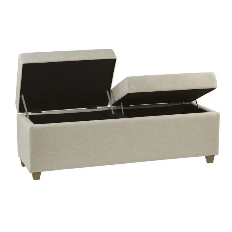Recamier Bau Madri 1,20m Suede Bege - Inova Decor - OUTRAS - Colchões