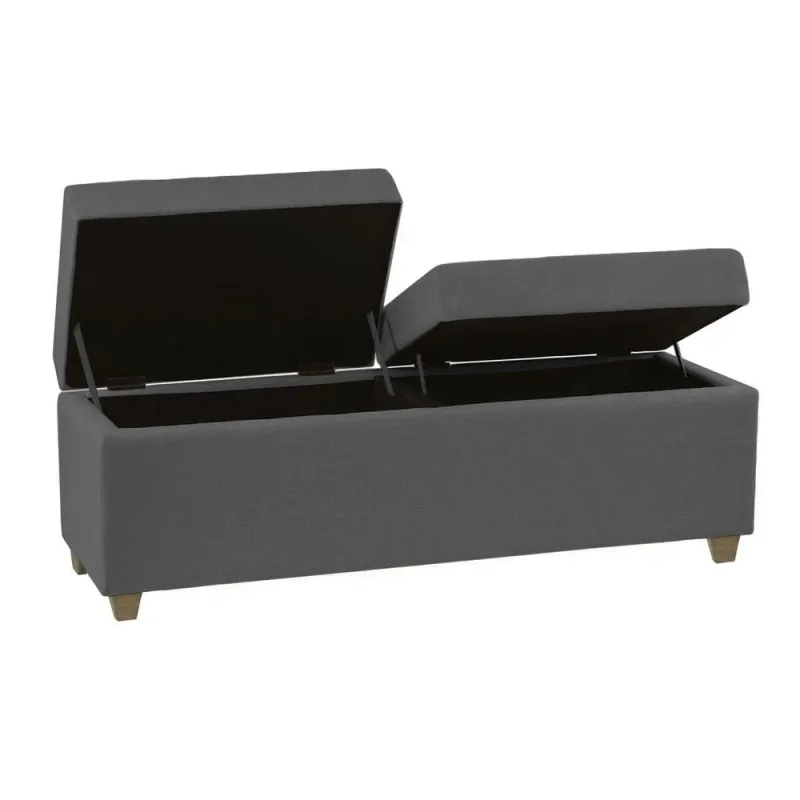 Recamier Bau Madri 1,20m Suede Cinza - Inova Decor - OUTRAS