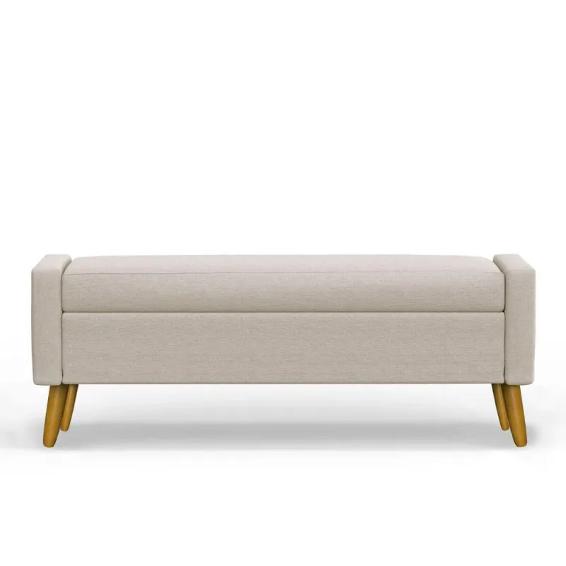 Recamier Bau Paris 1,20m Linho Bege - Inova Decor - OUTRAS