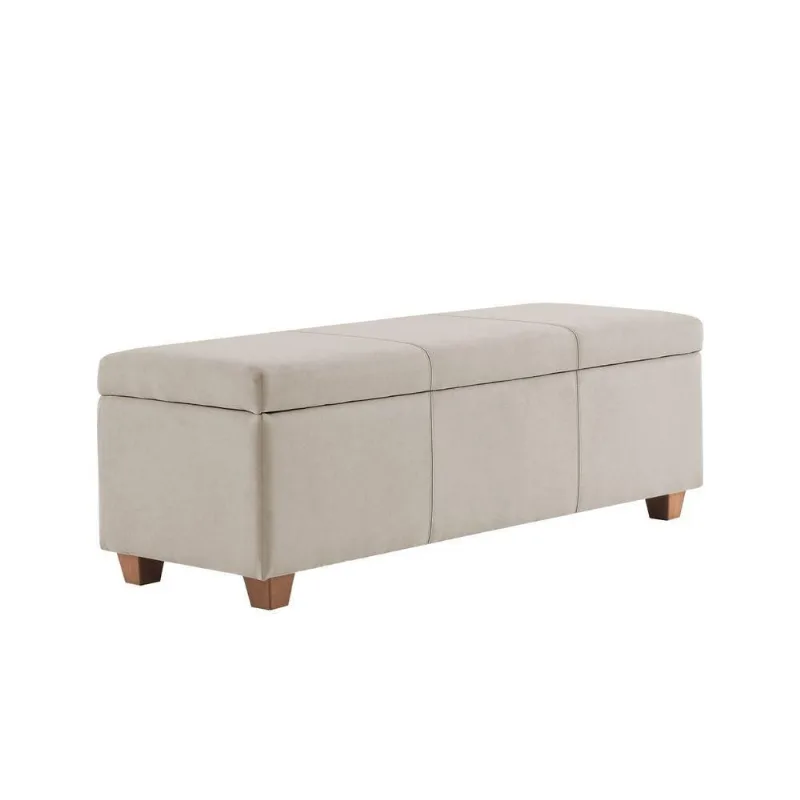 Recamier Bau Dubai 1,40m Suede Bege - Inova Decorações
