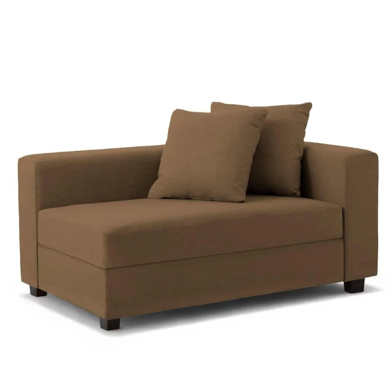 Recamier Divã Aspen 1,40m Corino Marrom - Inova Decorações - OUTRAS - Móveis