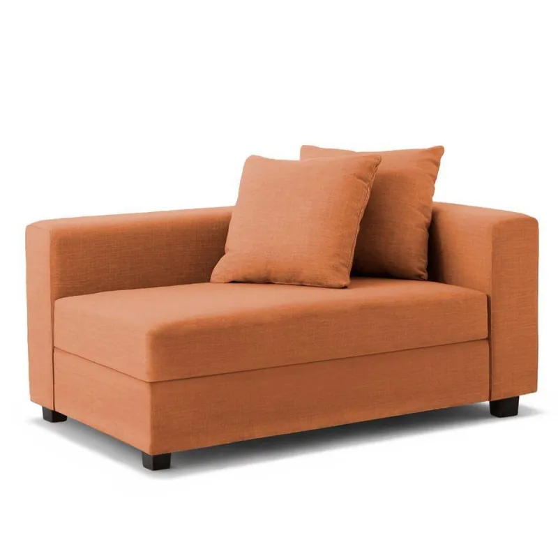 Recamier Divã Aspen 1,40m Veludo Terracota - Inova Decorações - OUTRAS