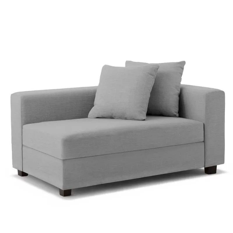 Recamier Divã Aspen 1,60m Linho Cinza - Inova Decorações - OUTRAS