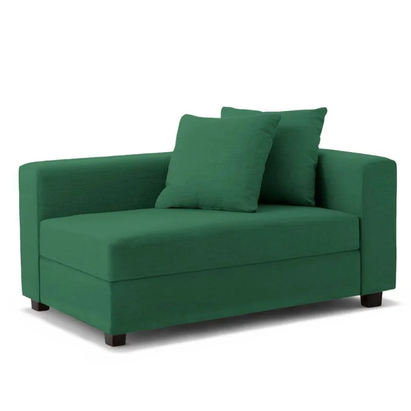 Recamier Divã Aspen 1,60m Veludo Verde - Inova Decorações - OUTRAS - Móveis