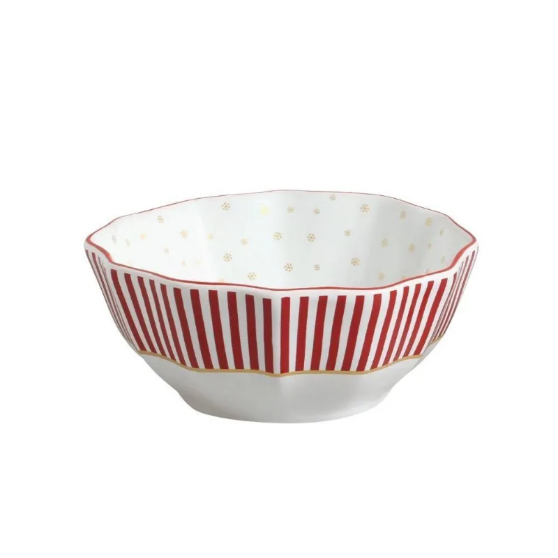 Bowl Natalino Natal Com Filete Vermelho Christmas Charm Scalla