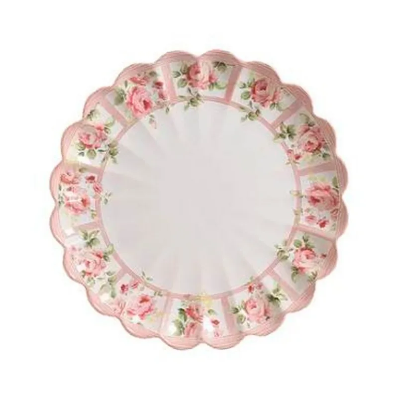 Prato De Cerâmica Relevado Scalla Rosas 33cm (MP)
