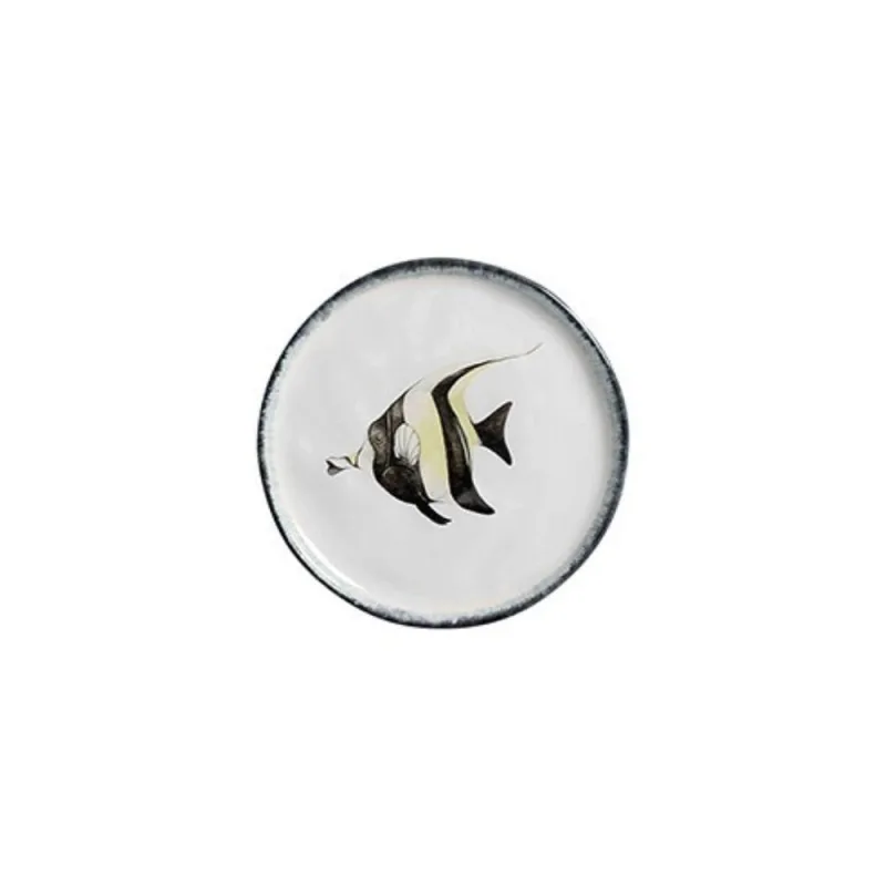 Prato Sobremesa Atlantica Scalla Cerâmica Versátil para Frutas e Porções 21CM Cerâmica Scalla - Cerâmica Scalla