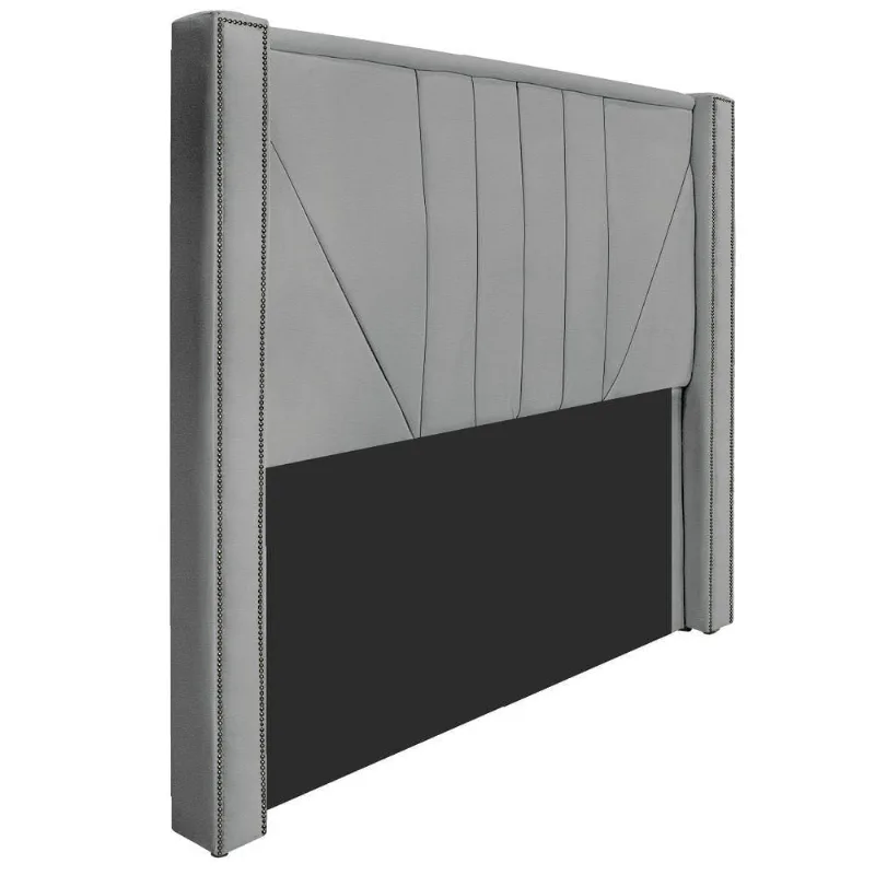Cabeceira Casal Minsk P02 140cm Cama Box Corano Cinza