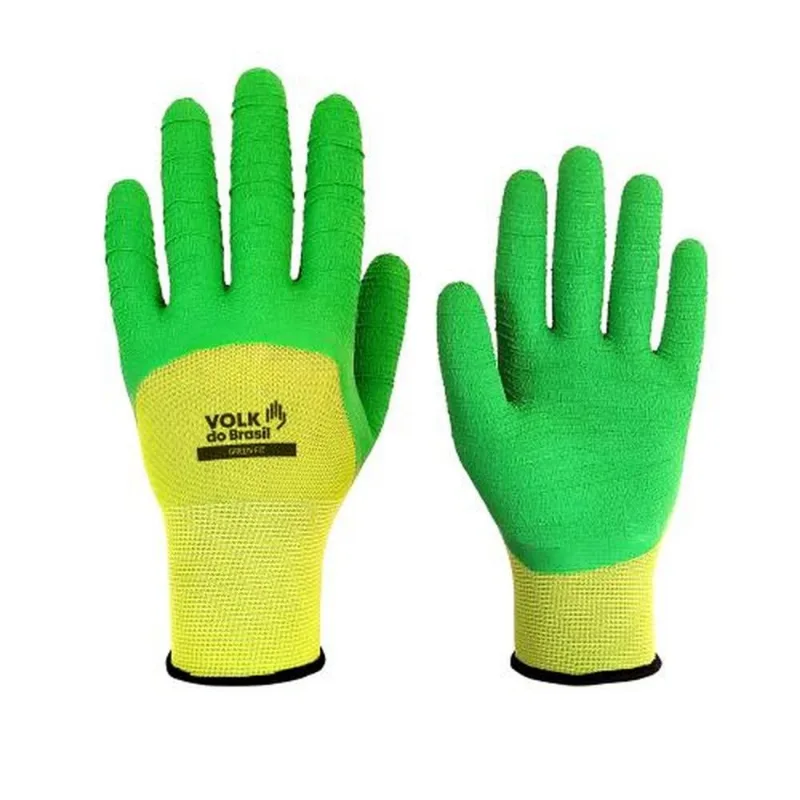 Luva Polyester Com Látex Green Fit 8 (m) - Volk Do Brasil