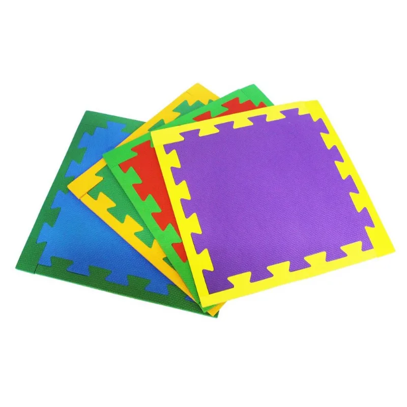 Tatame Eva Com Borda 50cmx50cmx10mm Com 4 Peças Riplas