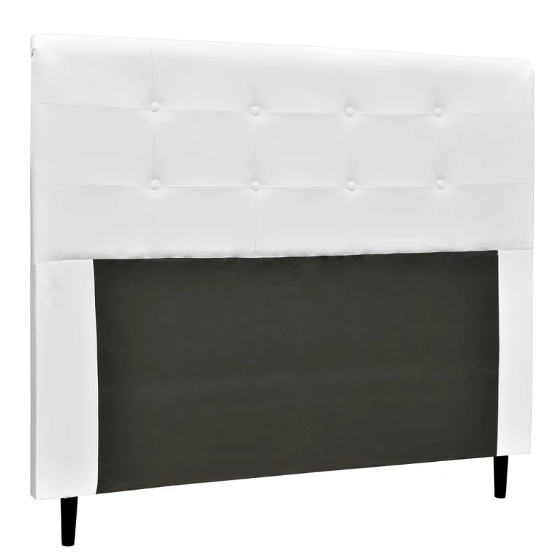 Cabeceira Luna Para Cama Box Queen 160 cm Corino Branco - D'Rossi - DRossi