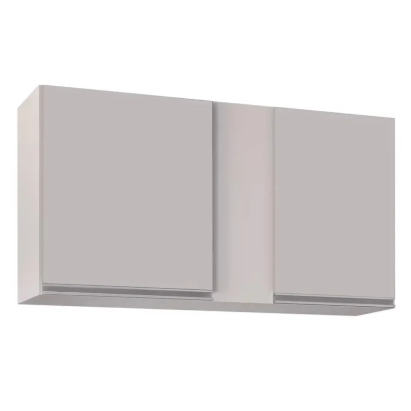 Armário Aéreo de Cozinha Lavanderia 02 Portas Agata Branco 100 Cm - D'Rossi - DRossi - Móveis