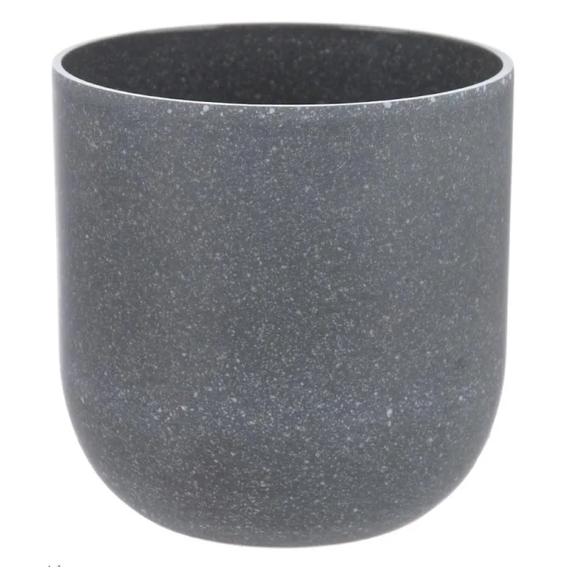 Vaso Redondo Decorativo Cinza 12,5X12,5 Cm - Du0027Rossi - DRossi