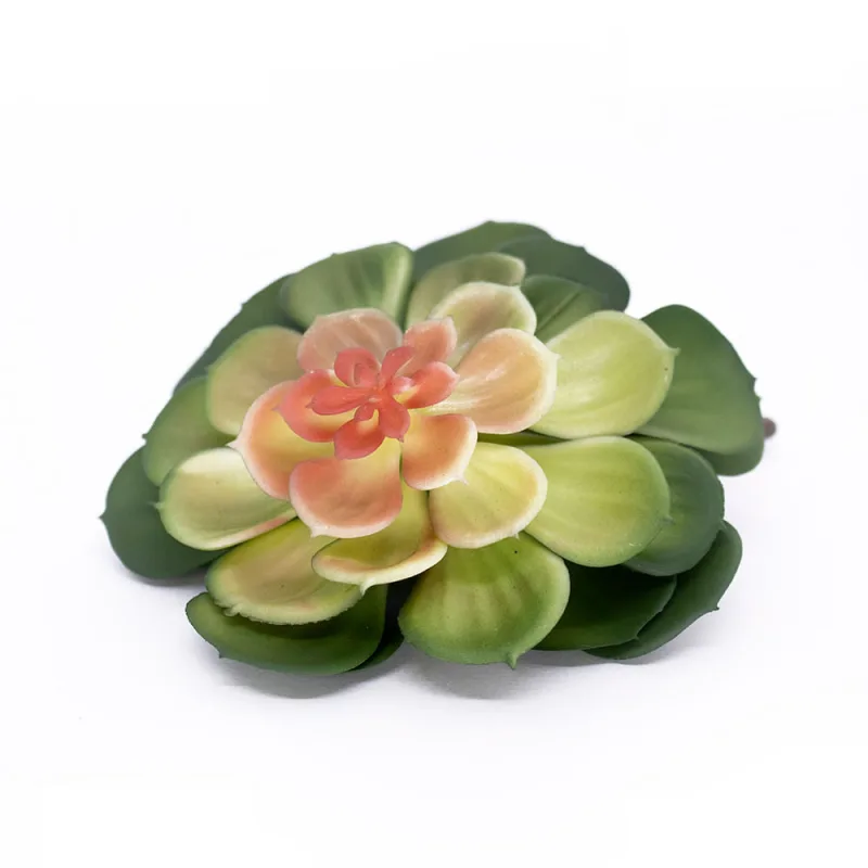 Suculenta Planta Artificial Verde e Vermelho 14x16 - D'Rossi - DRossi - Mercado