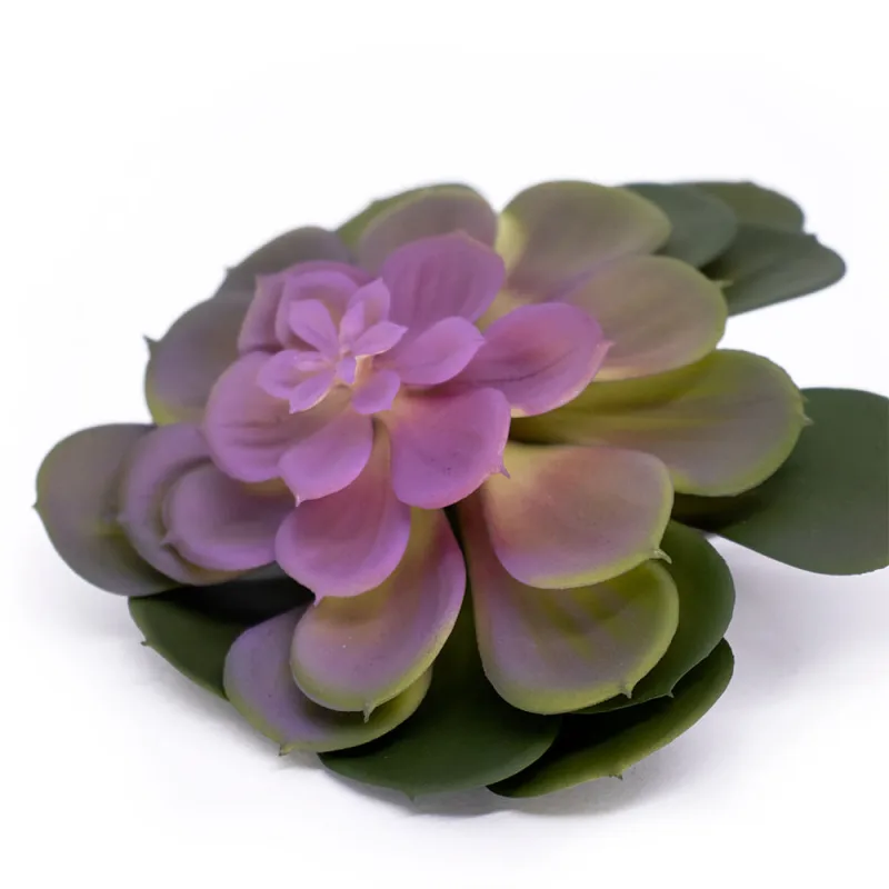 Suculenta Planta Artificial 14x16 Verde e Rosa - D'Rossi - DRossi - Mercado