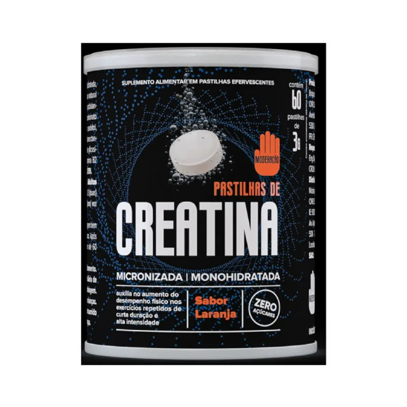 Creatina em Pastilhas Laranja Moderação 60 Pastilhas 3g