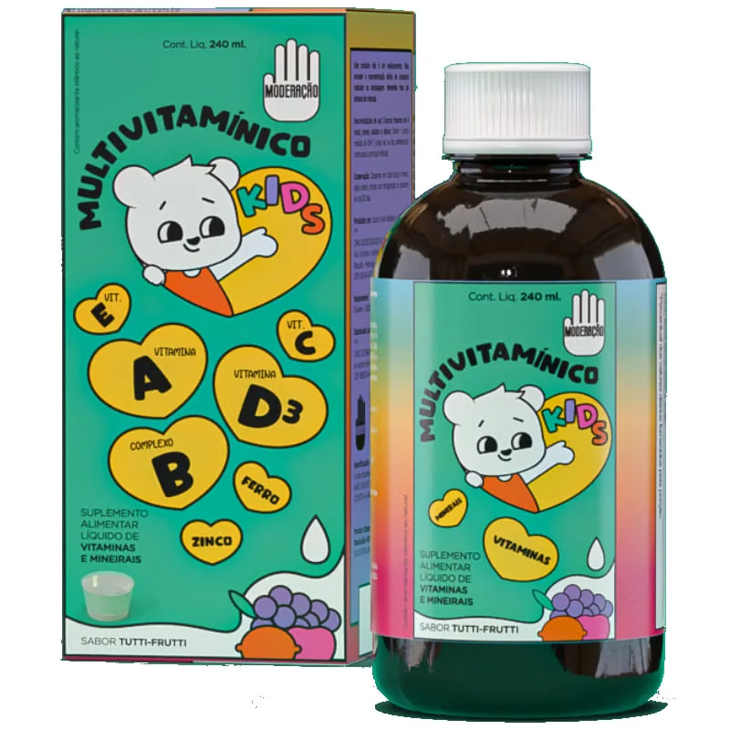 Multivitamínico Kids Tutti Frutti Moderação 240ml - Moderação