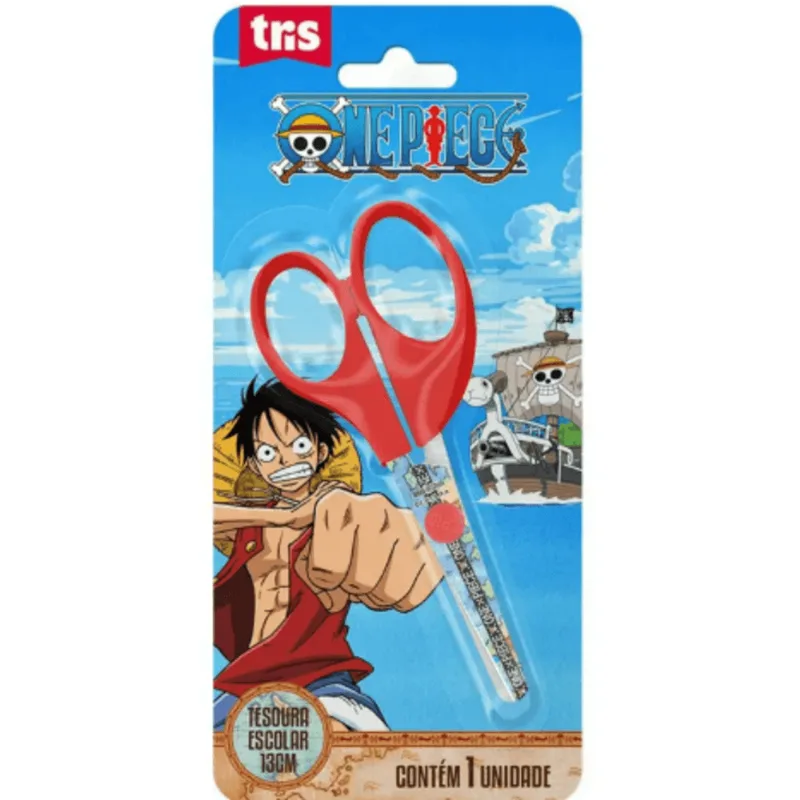 TESOURA ESCOLAR TRIS ONE PIECE 1UN 13CM