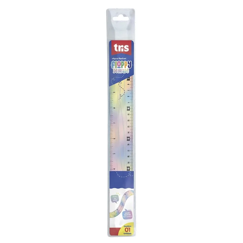Régua 30cm Flexível Floppy Degradê