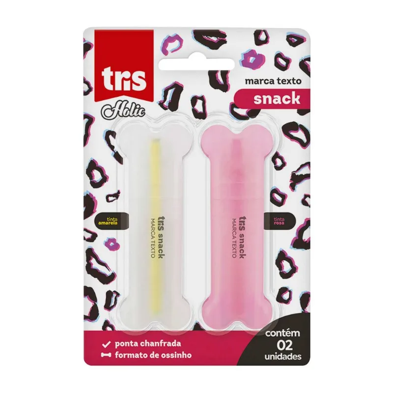 Marca-texto Snack 902863 Holic Tris 2 unidades - TRIS - Papelaria