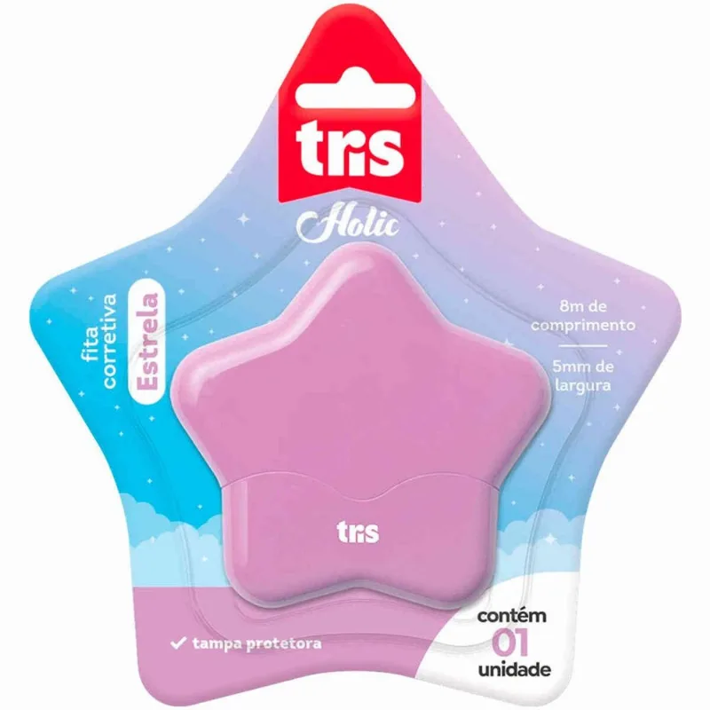 Fita Corretiva Tris Holic Estrela Lilás 604459