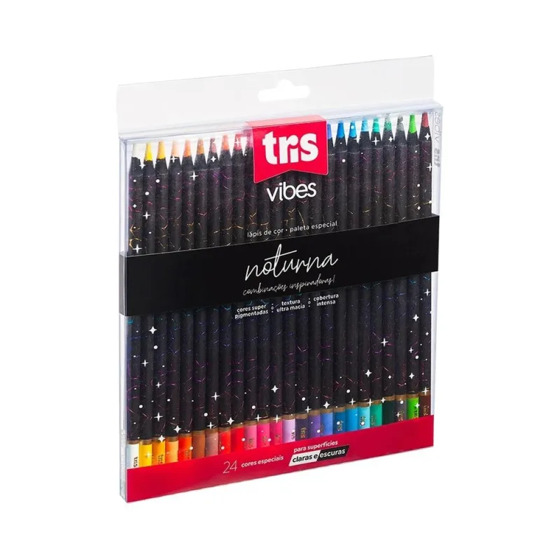 Lápis De Cor 24 Cores Vibes Noturna - LC - Papelaria