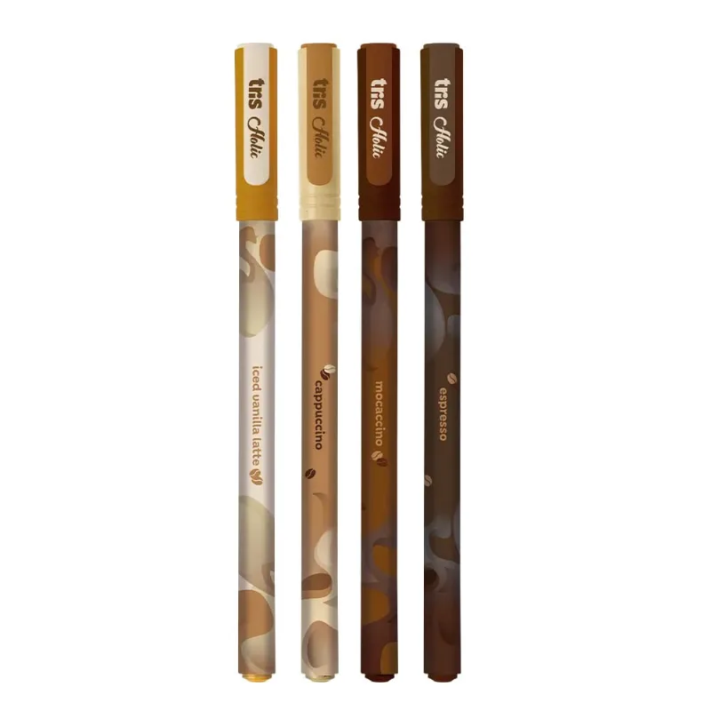 Caneta Esferográfica 1.0mm Coffee Holic Diversos Modelos Tris