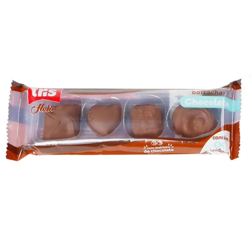 Borracha Chocolate 4 Unidades Holic