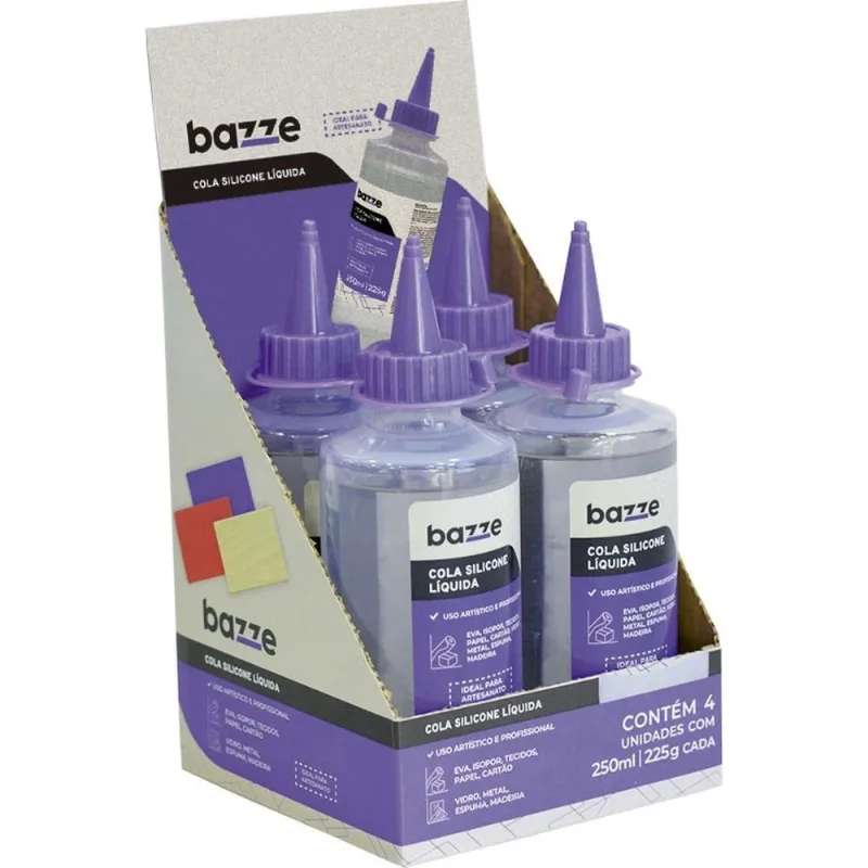 Cola para Artesanato Bazze Silicone Liquida 250ML DP.C/04 - SUMMIT