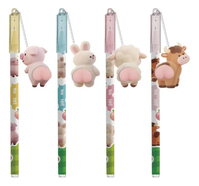 Caneta Gel 0.7mm Apagável Popô Diversos Modelos - LC - Papelaria