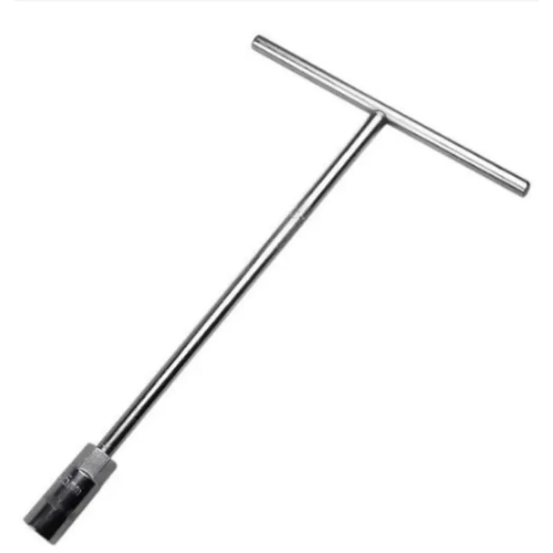 Chave Canhão T 30cm Ponta 8mm Prata Sextavada Cabo Reto