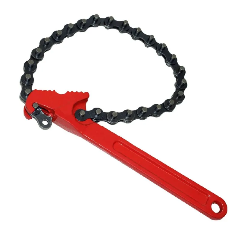 Chave Saca Filtro C/ Corrente 12" Pol Cabo Vermelho Aço