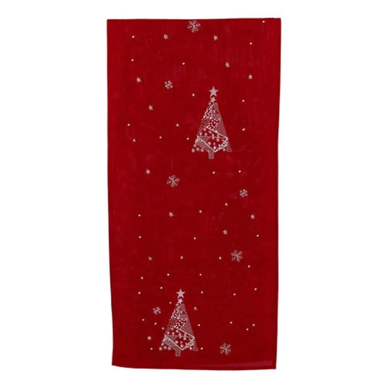 Tecido Caminho De Mesa Natal Vermelho 35X175Cm - Vermelho - Não Disponível