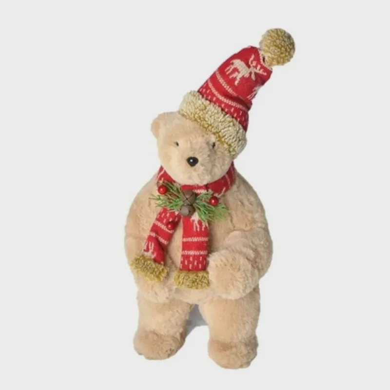 Urso Natalino em Pé 33x16x16cm BC1760 - Tok da Casa