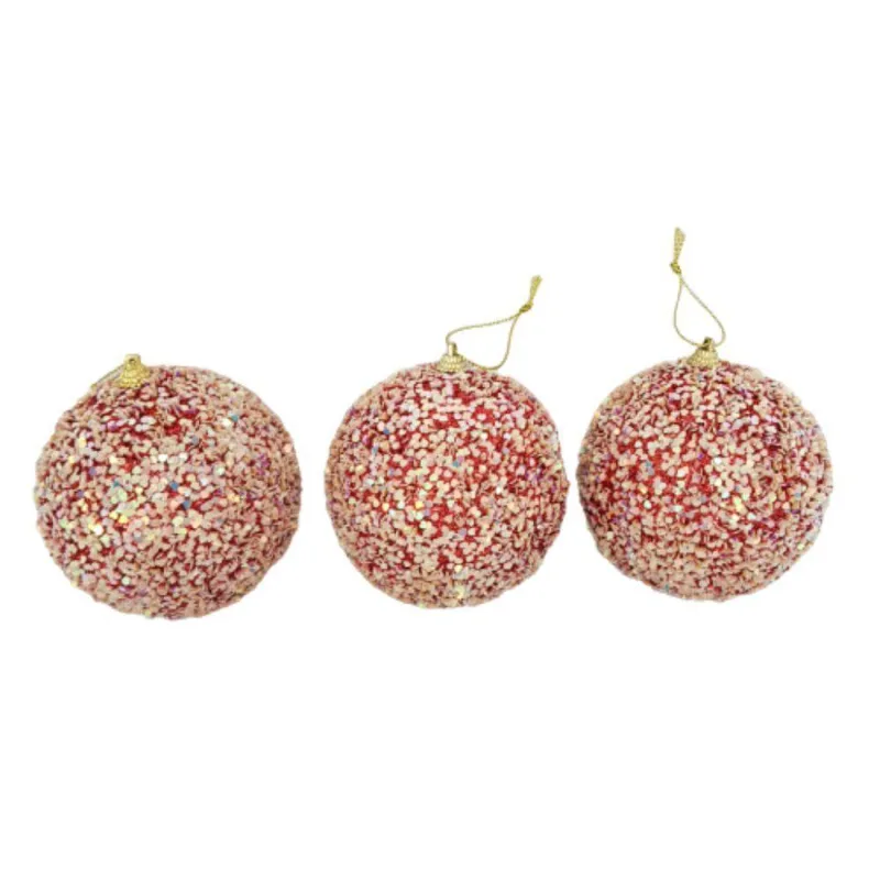 Bolas De Natal Kit Com 3 Unid 10 Cm