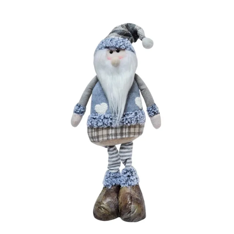 Papai Noel em Pe Cinza e Marrom - 40 cm