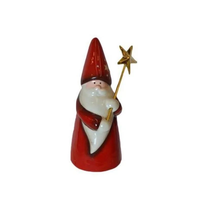 Papai Noel em Cerâmica com estrela Vm / Br