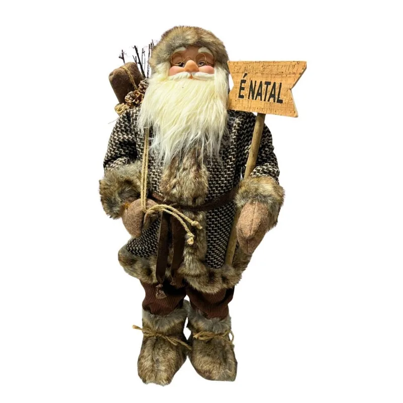Papai Noel Tok Em Pé Marrom 60cm PN1137 (MP)