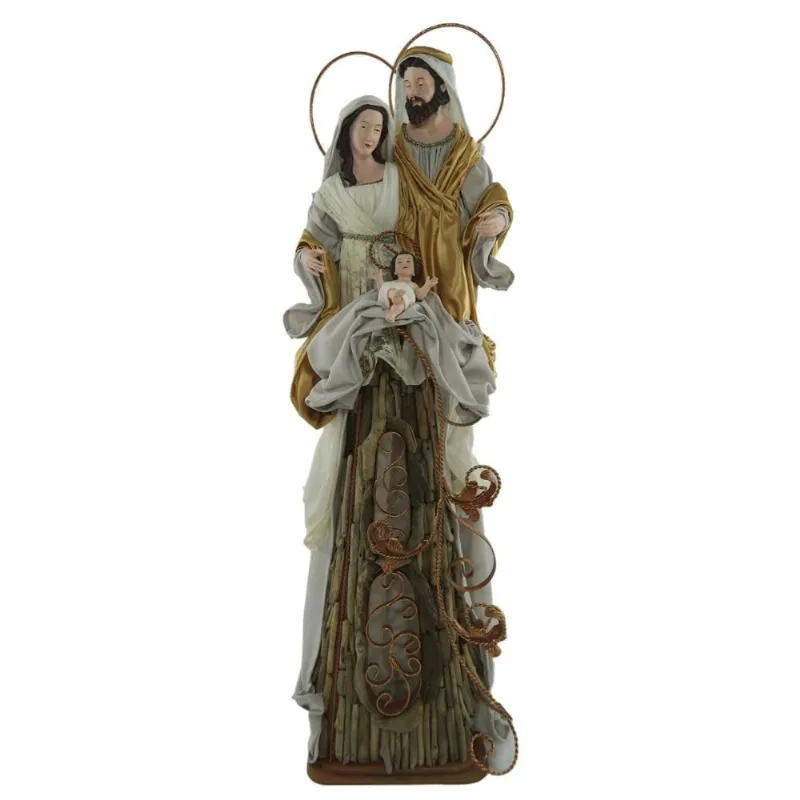 Sagrada Familia 120cm em Tecido, Resina e Madeira