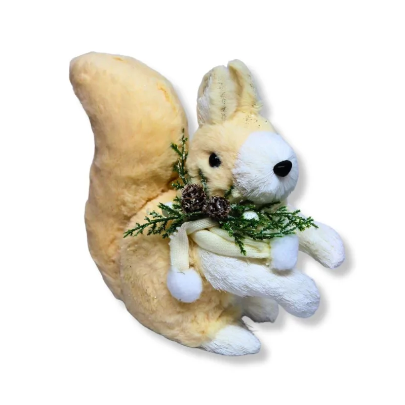 Esquilo Decorativo Tok Creme 24cm (MP)