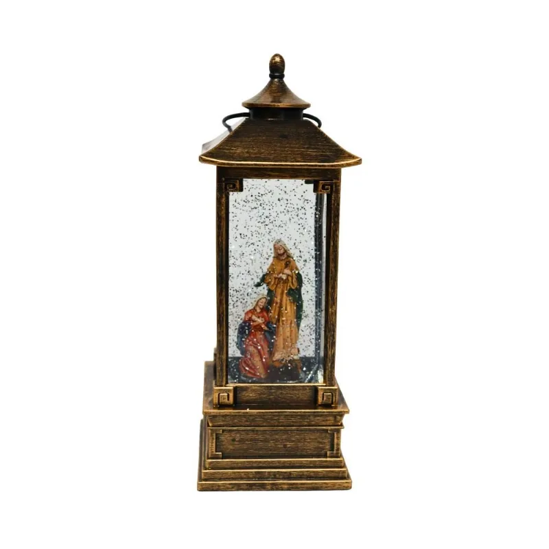 Lanterna Decorativa Sagrada Família Tok Com Led 28cm (MP)
