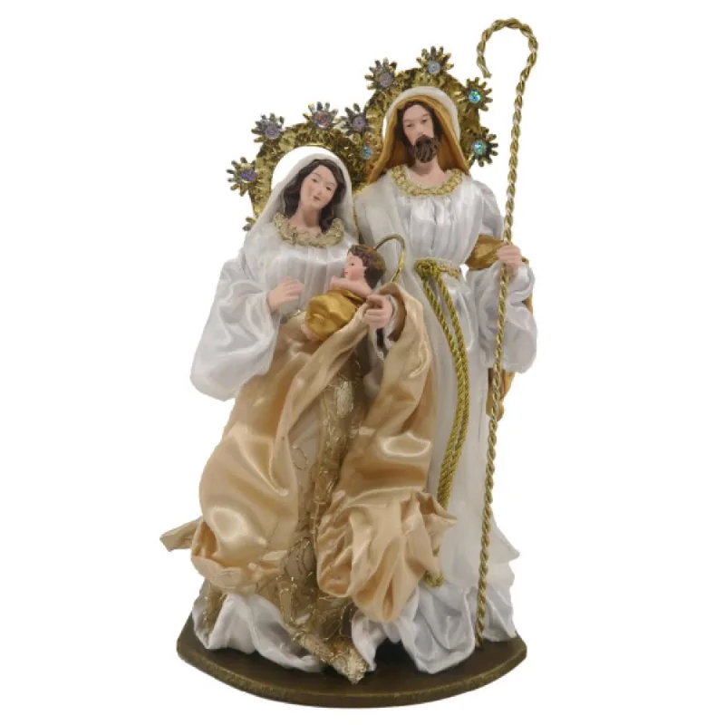 Sagrada Familia Decorativa em Tecido e Resina- 30cm