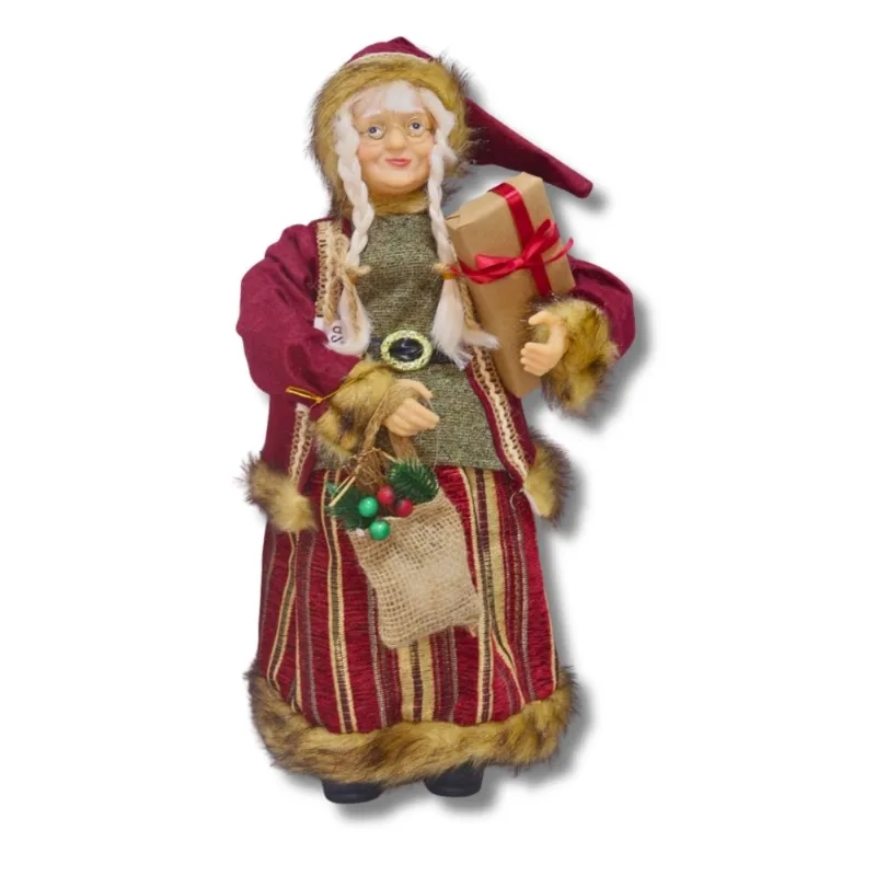 Mamãe Noel Tok Da Casa Vinho 45cm PN1627 (MP)