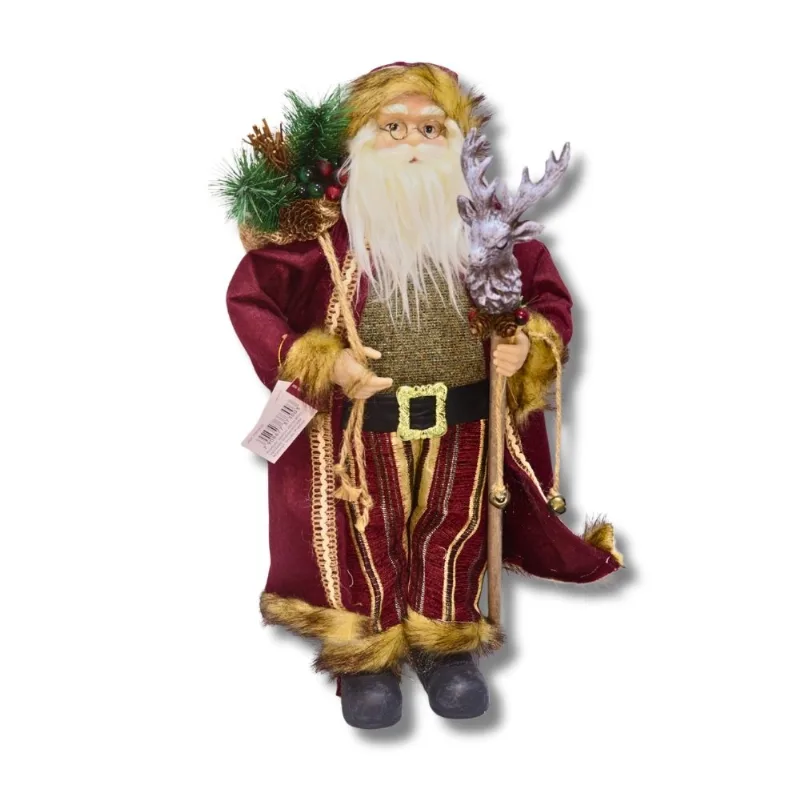 Papai Noel Tok Da Casa Vinho 45cm PN1629 (MP)