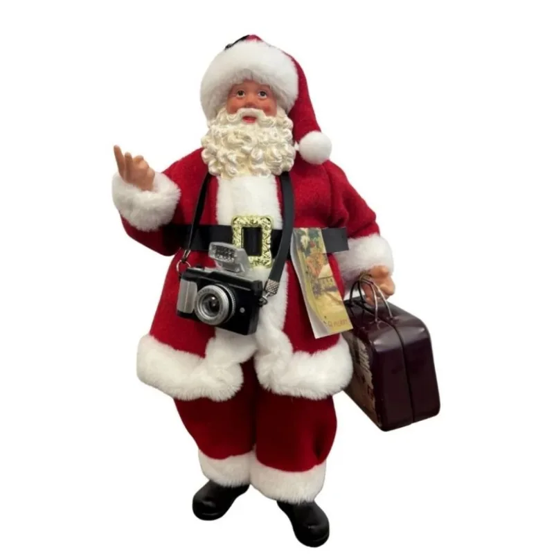 Papai Noel Cromus Fotógrafo Vermelho E Branco 30cm (MP)