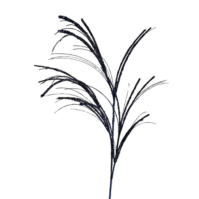 3 Galhos Natalinos luxo azul com brilho 70cm