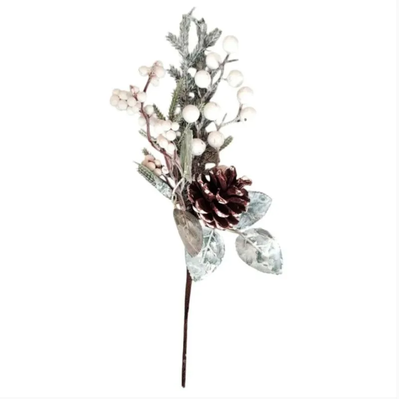 Galho Decorativo Tok Berry 33cm Branco EN2744 (MP)